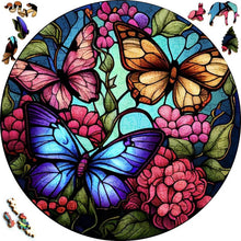 Laden Sie das Bild in den Galerie-Viewer, 2D Holzpuzzle – Schmetterling Trio