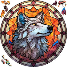 Laden Sie das Bild in den Galerie-Viewer, 2D Holzpuzzle – Herbstwolf
