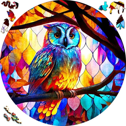 2D Holzpuzzle – Fokus Eule