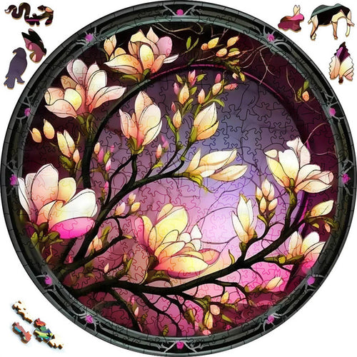 2D Holzpuzzle – Kirschblüte