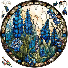 Laden Sie das Bild in den Galerie-Viewer, 2D Holzpuzzle – Blauer Lavendel