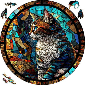 2D Holzpuzzle – Katzenmosaik