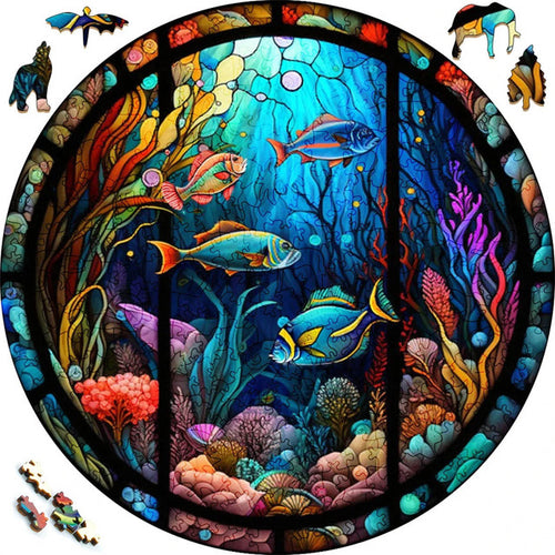 2D Holzpuzzle – Aquarium