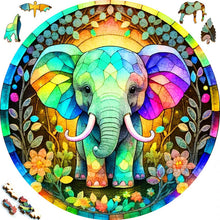 Laden Sie das Bild in den Galerie-Viewer, 2D Holzpuzzle – Babyelefant