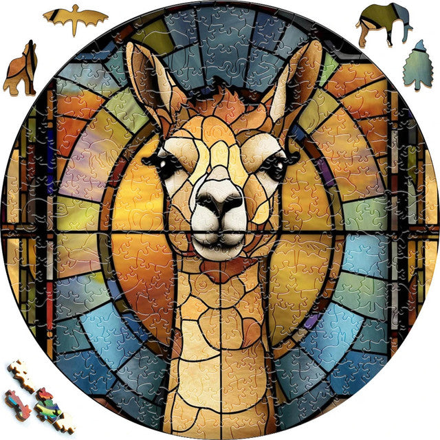2D Holzpuzzle – Lama