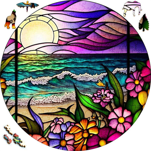 2D Holzpuzzle – Strandblumen