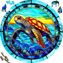 Laden Sie das Bild in den Galerie-Viewer, 2D Holzpuzzle – Aufsteigende Schildkröte