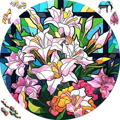 2D Holzpuzzle – Orchideen-Ausstellung