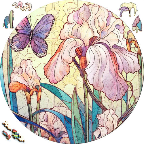 2D Holzpuzzle – Lichte Orchideen