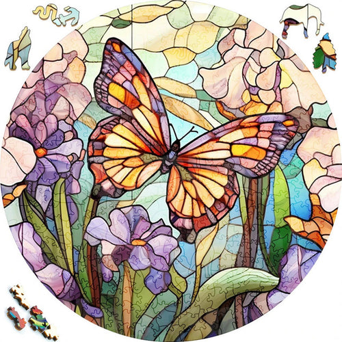 2D Holzpuzzle – Königlicher Schmetterling