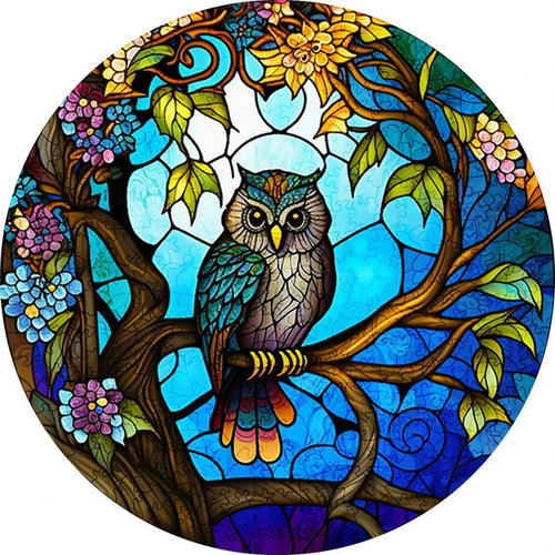 2D Holzpuzzle – Nacht Eule