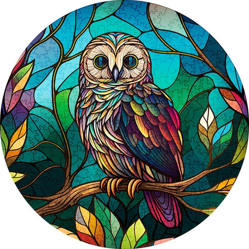 2D Holzpuzzle – Mosaik-Eule