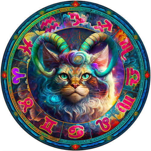 2D Holzpuzzle – Katze Widder