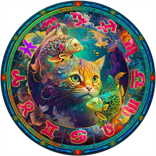 2D Holzpuzzle – Fische Katze