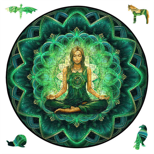 2D Holzpuzzle – Zen-Mädchen