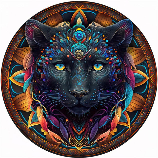 2D Holzpuzzle – Afrikanische Katze