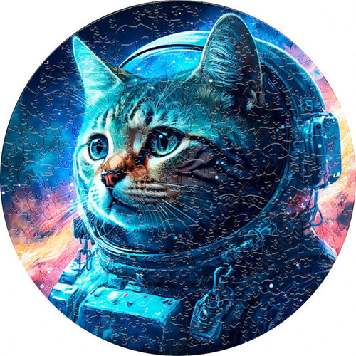 2D Holzpuzzle – Astronautenkatze