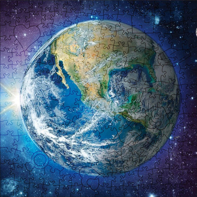 2D Holzpuzzle – Planet Erde