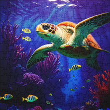 Laden Sie das Bild in den Galerie-Viewer, 2D Holzpuzzle – Seeschildkröte