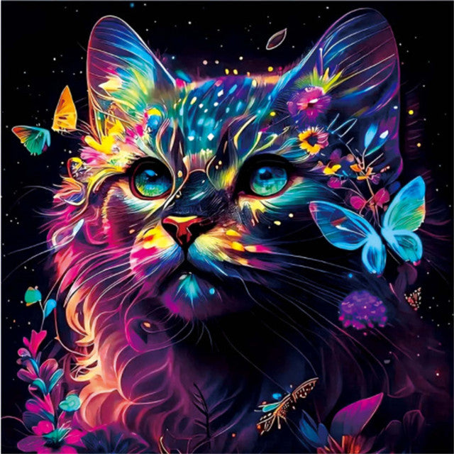 2D Holzpuzzle – Ätherische Katze