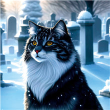 Laden Sie das Bild in den Galerie-Viewer, 2D Holzpuzzle – Nachdenkliche Katze
