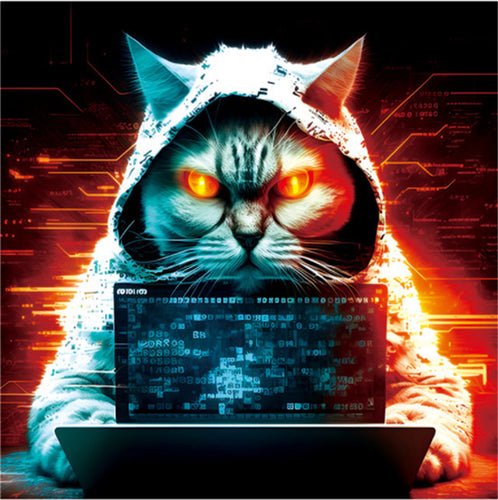 2D Holzpuzzle – Hacker Katze