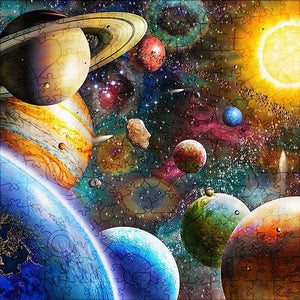 2D Holzpuzzle – Sonnensystem