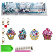 Laden Sie das Bild in den Galerie-Viewer, Anhänger Diamond Painting Muffin Set 4 Stück
