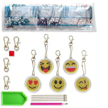 Laden Sie das Bild in den Galerie-Viewer, Anhänger Diamond Painting Smiley Set 5 Stück