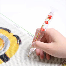 Laden Sie das Bild in den Galerie-Viewer, Premium-Stift Ergonomisch Diamond Painting Blumen Rot