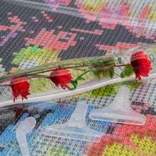 Laden Sie das Bild in den Galerie-Viewer, Premium-Stift Ergonomisch Diamond Painting Blumen Rot