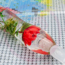 Laden Sie das Bild in den Galerie-Viewer, Premium-Stift Ergonomisch Diamond Painting Blumen Rot