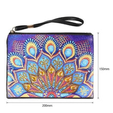 Laden Sie das Bild in den Galerie-Viewer, Tasche Handgelenk Diamond Painting mit Pfau Blau