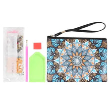 Laden Sie das Bild in den Galerie-Viewer, Tasche Handgelenk Diamond Painting mit Mandala Blau