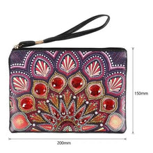 Laden Sie das Bild in den Galerie-Viewer, Tasche Handgelenk Diamond Painting mit Pfau Rot