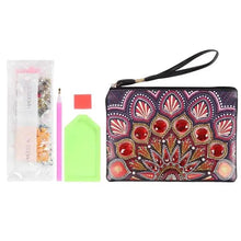 Laden Sie das Bild in den Galerie-Viewer, Tasche Handgelenk Diamond Painting mit Pfau Rot