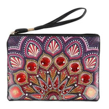 Laden Sie das Bild in den Galerie-Viewer, Tasche Handgelenk Diamond Painting mit Pfau Rot