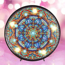 Laden Sie das Bild in den Galerie-Viewer, LED-Lampe Diamond Painting Stern Mandala Blau