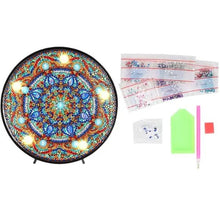Laden Sie das Bild in den Galerie-Viewer, LED-Lampe Diamond Painting Stern Mandala Blau