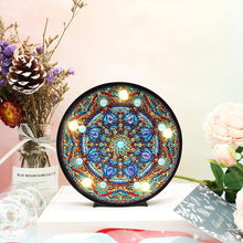 Laden Sie das Bild in den Galerie-Viewer, LED-Lampe Diamond Painting Stern Mandala Blau