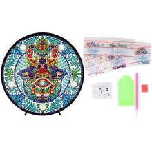 Laden Sie das Bild in den Galerie-Viewer, LED-Lampe Diamond Painting Hamsa-Hand