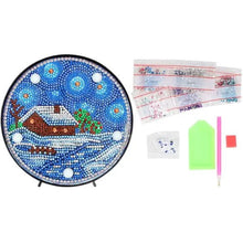 Laden Sie das Bild in den Galerie-Viewer, LED-Lampe Diamond Painting Winterhaus