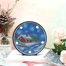 Laden Sie das Bild in den Galerie-Viewer, LED-Lampe Diamond Painting Winterhaus