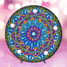 Laden Sie das Bild in den Galerie-Viewer, LED-Lampe Diamond Painting Mandala Blau