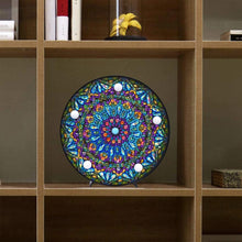 Laden Sie das Bild in den Galerie-Viewer, LED-Lampe Diamond Painting Mandala Blau