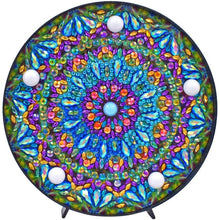 Laden Sie das Bild in den Galerie-Viewer, LED-Lampe Diamond Painting Mandala Blau