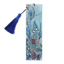 Laden Sie das Bild in den Galerie-Viewer, Lesezeichen Diamond Painting Blumen Blau
