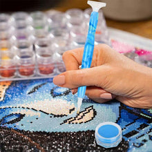 Laden Sie das Bild in den Galerie-Viewer, Premium-Stift Diamond Painting Wellen Blau Hell 5 Varianten