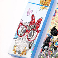 Laden Sie das Bild in den Galerie-Viewer, Stift Etui Diamond Painting Eule