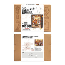 Laden Sie das Bild in den Galerie-Viewer, 3D Puzzle - Spieluhr Karneval bei Sonnenuntergang